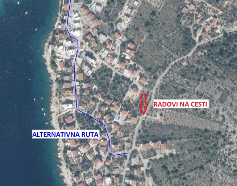 Obavijest o privremenom zatvaranju ceste