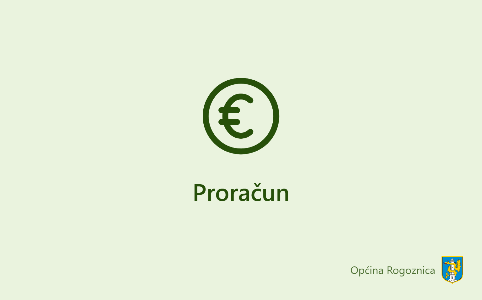 Proračun – Općina Rogoznica